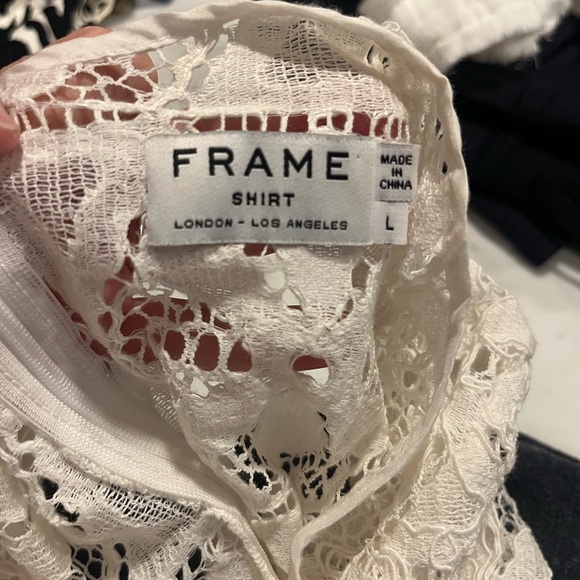 Frame White Long Sleeve Lace Cover Up Dress - Picture 7 of 7